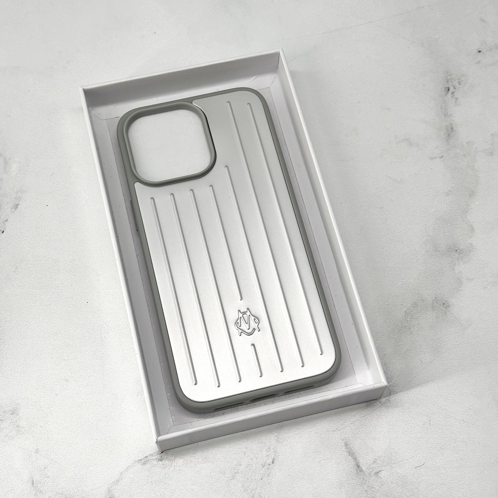 RIMOWA RIMOWA Tech Accessories - Aluminum Silver Case for iPhone 15 Pro Max